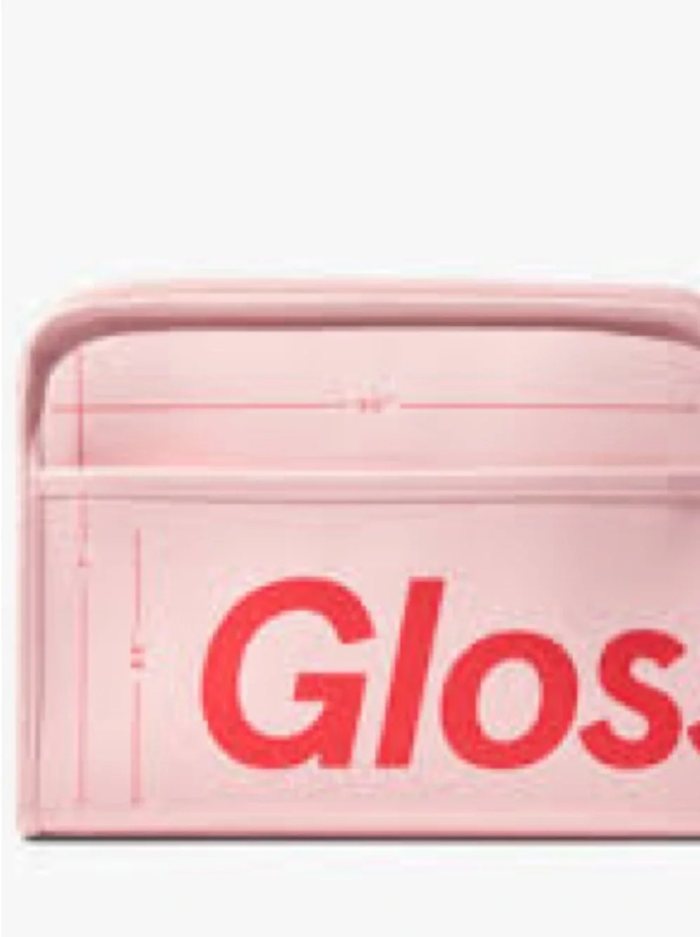 Glossier Blush Pink Bag New with Red Logo Large